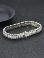 9MM Full-Iced Herringbone Bracelet