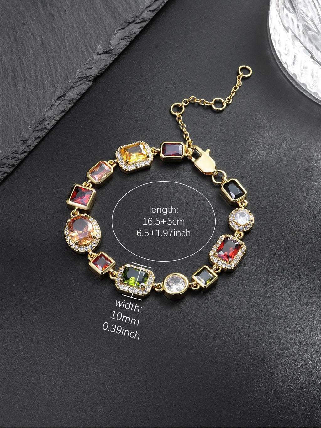 10mm Multicolor Gemstone Bracelet