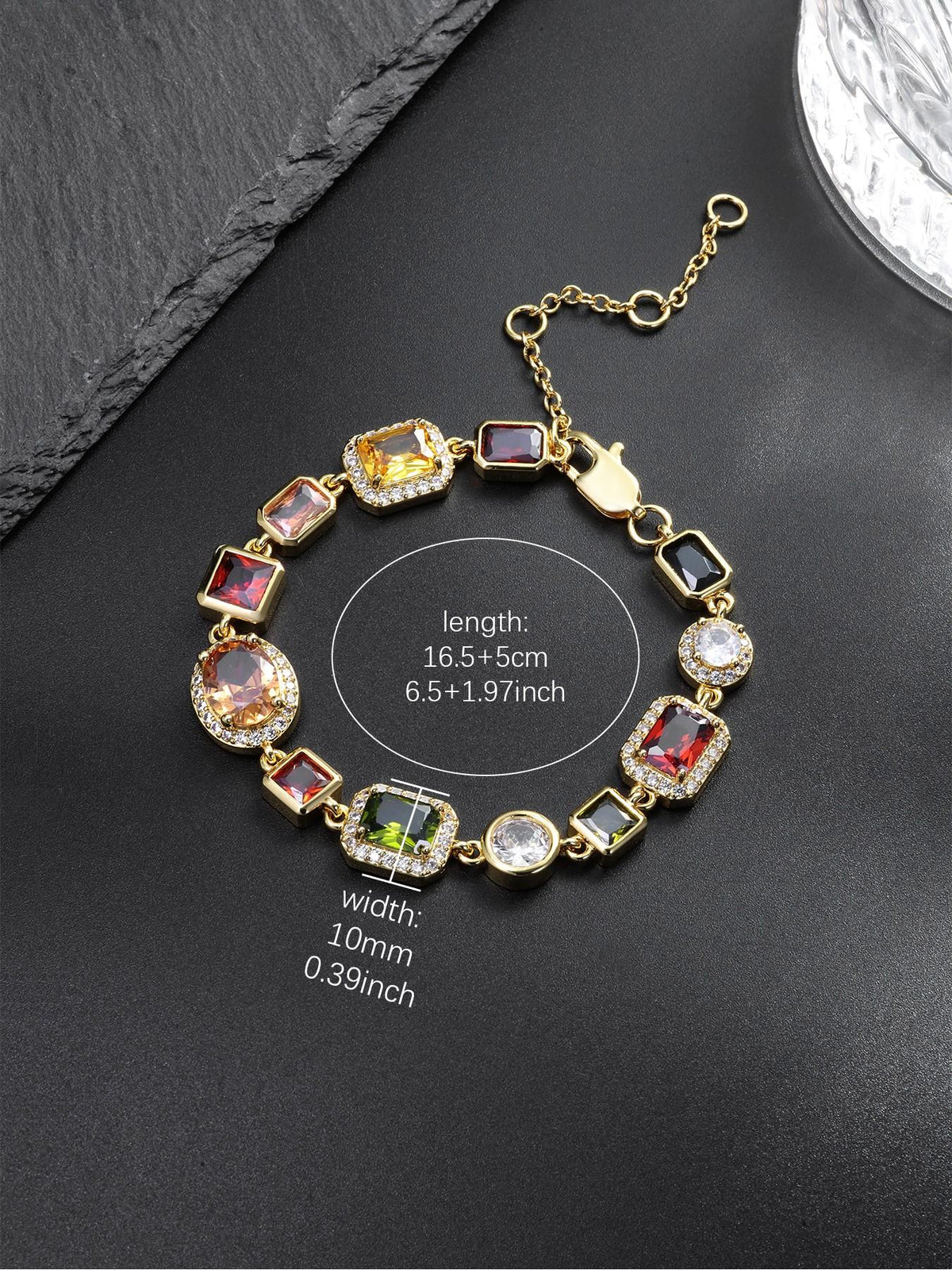 10mm Multicolor Gemstone Bracelet