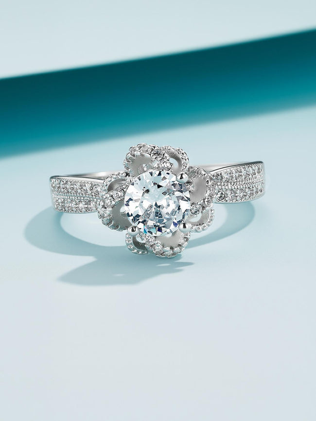 Flower CZ Statement Ring Main Image