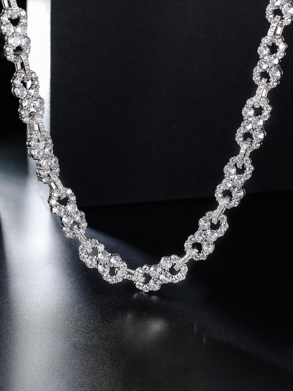 Iced Infinity CZ Cuban Link Necklace