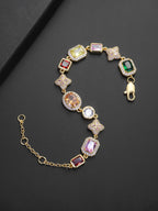 Flower Cross Tennis Bracelet