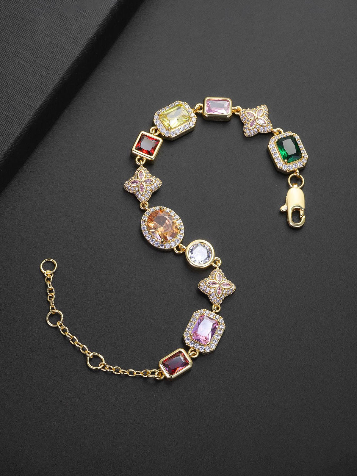 Flower Cross Tennis Bracelet