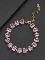 9mm Pink Baguette Bracelet