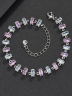 7mm Pink Baguette Bracelet