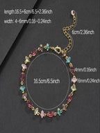 Multicolor Mixed-Cut Gemstone Bracelet