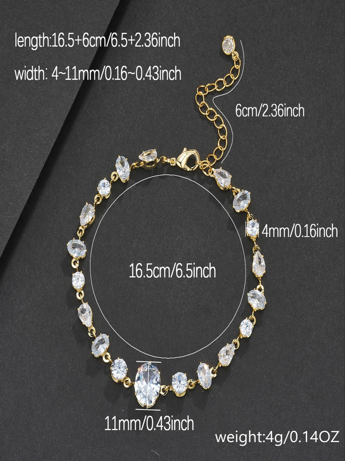 Oversized Oval Adjustable Luxe Bracelet