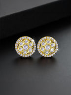Iced Flower Cluster Stud Earrings