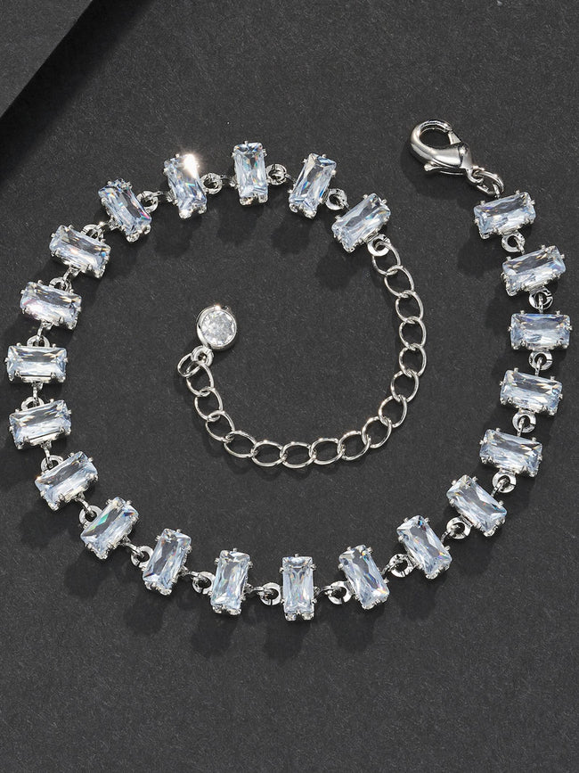 7mm Cube CZ Bracelet Hover Image