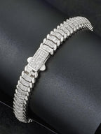 9MM Full-Iced Herringbone Bracelet