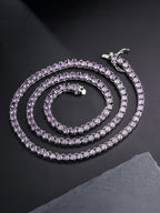 4mm  Orange CZ Tennis Chain
